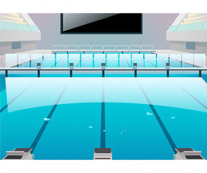 올림픽 수영 경기장 배경