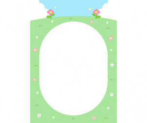 꽃 나비 테두리