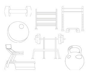 운동기구 색칠 모음