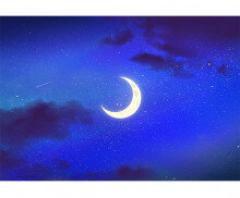 밤하늘 배경 (초승달)