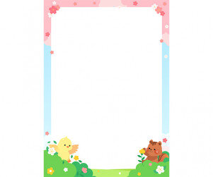 동물 숲속 테두리