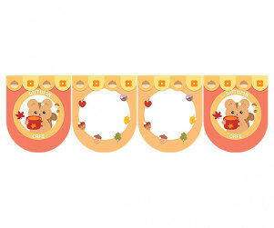 [개별도안] 가을 카페 가랜드