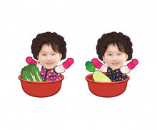 김장 통 속 아이 합성이미지