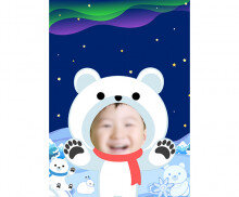 북극곰 겨울 합성 표지