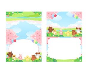 동물 숲속 초대장