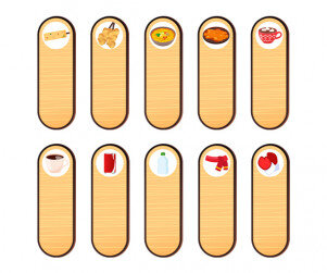 스케이트장 매점 세로 메뉴판(문구없음)