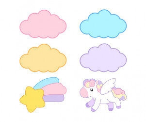 별똥별,구름,유니콘