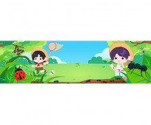 즐거운 곤충 채집 가로 배너(문구없음)