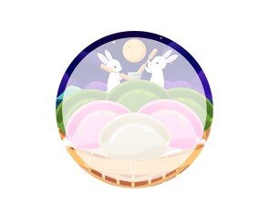 달토끼 송편 라벨