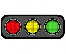 자동차 신호등 3구