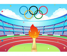 올림픽 경기장 배경