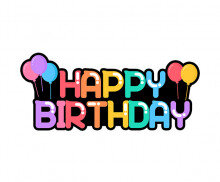 HAPPY BIRTHDAY 풍선 토퍼