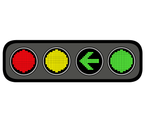 자동차 신호등 4구