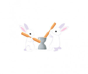 방아 찍는 달토끼