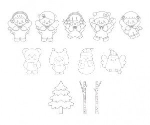 겨울 요정 색칠 모음