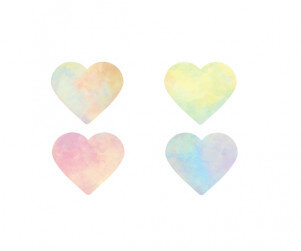 하트 이름표(파스텔)