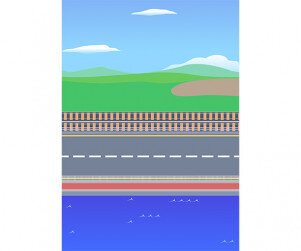 도로 배경 세로(자동차 없는)