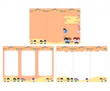 운동회 3단 초대장(순서지)(문구없음)