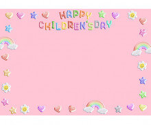 HAPPY CHILDRENS DAY 테두리 (분홍)