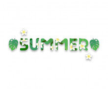 SUMMER 레터링 (잎사귀)