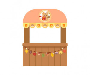 가을 카페 가판대