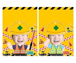 공사장 놀이 합성 표지