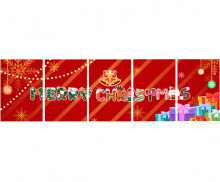 Merry Christmas 선물 가로 배너 만들기