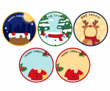 크리스마스 합성 라벨 5종