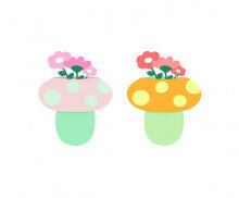 버섯 화분 장식