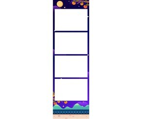 한가위 보름달 밤 네컷