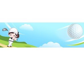 어린이 골프대회 가로 배너(문구없음)