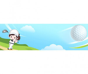어린이 골프대회 가로 배너(문구없음)