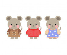 겨울 용품 한 생쥐