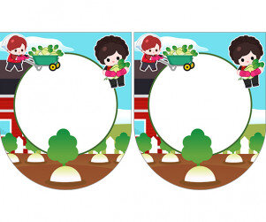 [개별도안] 무를 뽑아요 가랜드