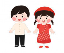 필리핀 전통의상 입은 아이