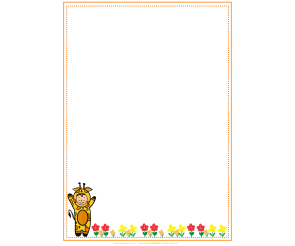 꽃과 기린 테두리