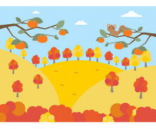 가을 언덕 배경