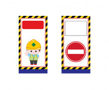 공사장 표지판(문구없음)