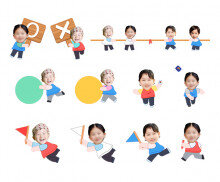 운동회 하는 아이 합성이미지