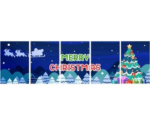 Merry Christmas 트리 가로 배너 만들기