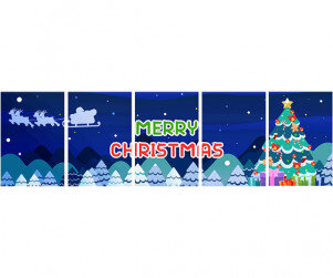 Merry Christmas 트리 가로 배너 만들기