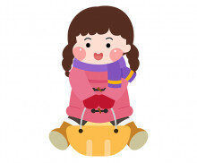 썰매 타는 여아