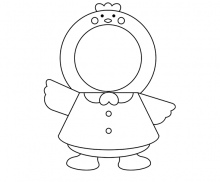 [색칠용] 꼬꼬닭 합성이미지