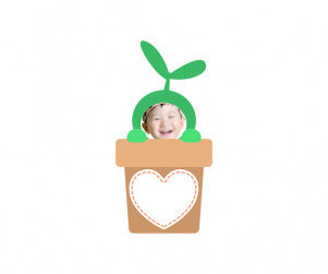 화분 속 새싹 합성 이름표