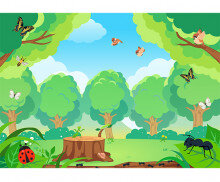 숲속 곤충 배경