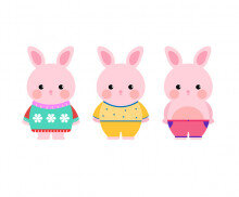 겨울 용품 한 토끼