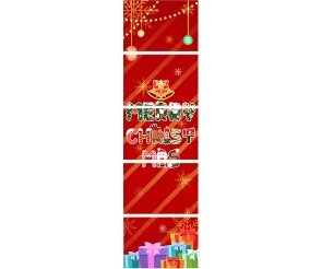 Merry Christmas 선물 세로 배너 만들기
