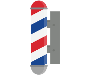 미용실 회전 간판