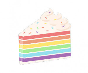 무지개 케이크