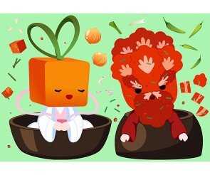 깍두기 선녀 김치도사(김장)배경